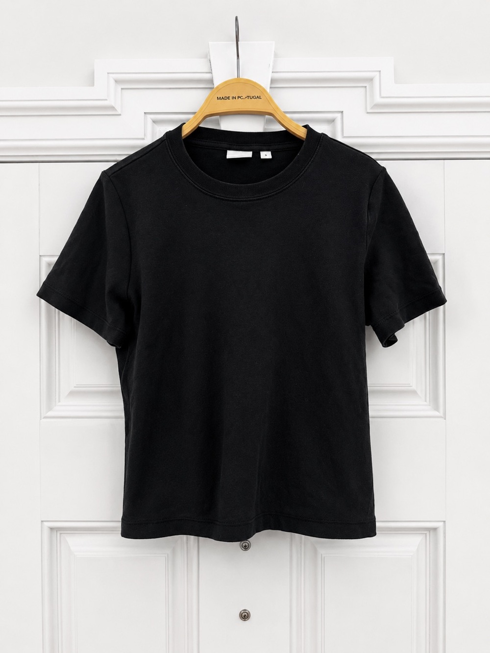 Babaton Black Essential Crew Neck Tee Soft Stretch Minimalist Basic Top